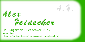 alex heidecker business card
